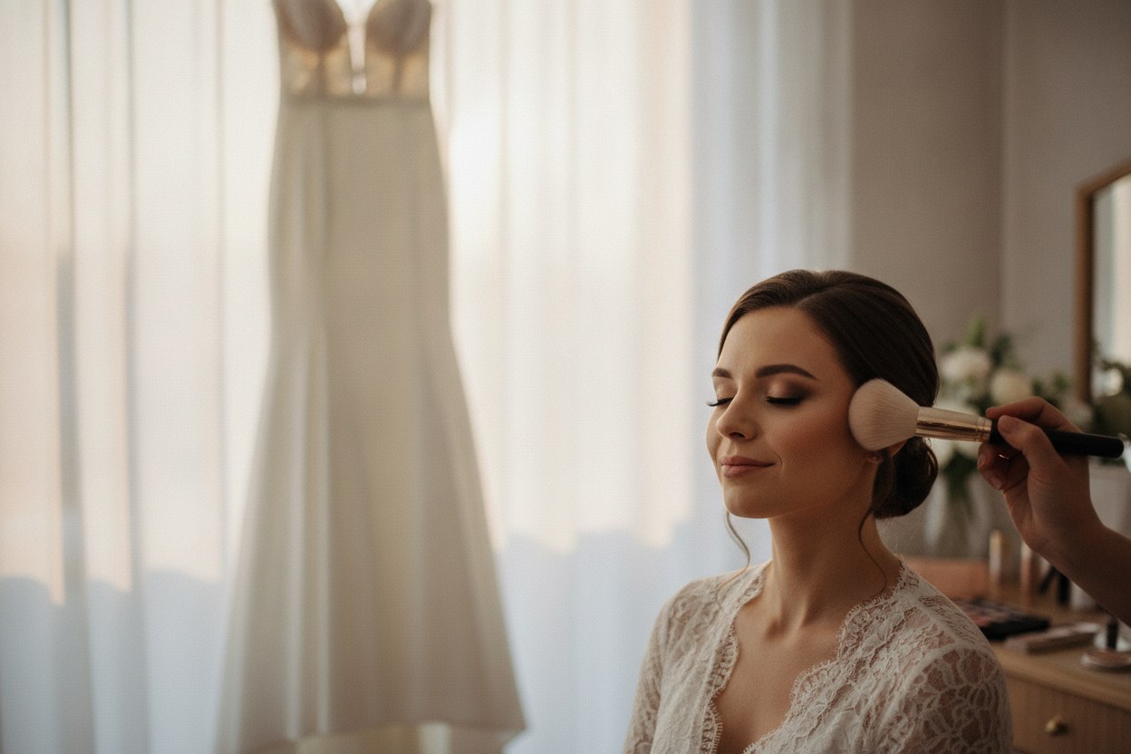 Gelin makyajı uygulaması — Julia Beauty Studio